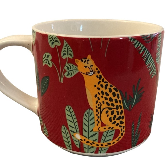 Coco + Lola Other - Coco + Lola leopard mug tropical vibes 14 ounces